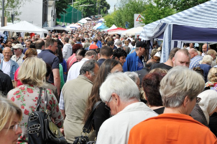 Menschenmenge auf dem Bleicherfest